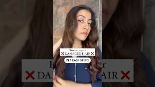 How to repair *DAMAGED HAIR* in 4 steps ❌🙆🏻‍♀️ #shorts #damagedhair