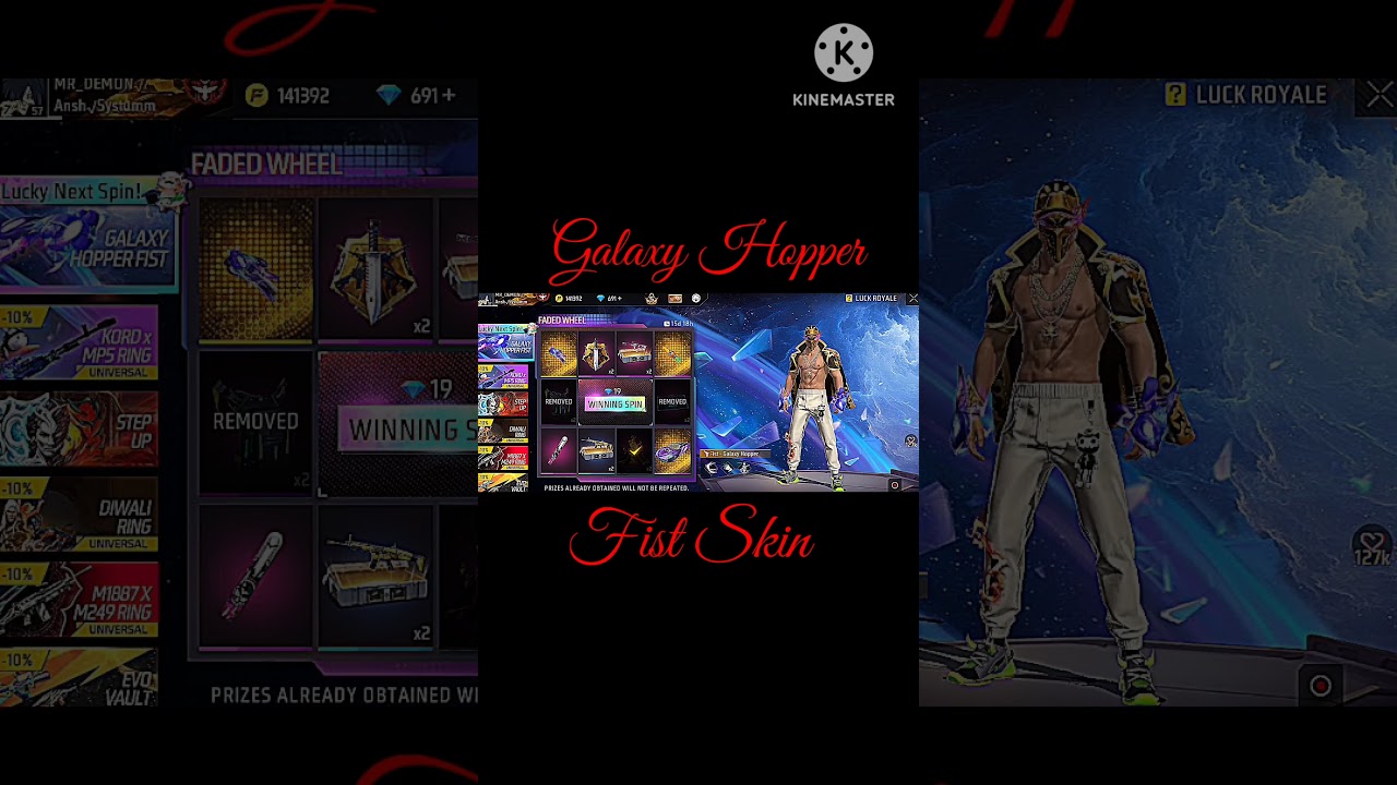 Galaxy Hopper fist skin winning spin. I am lucky