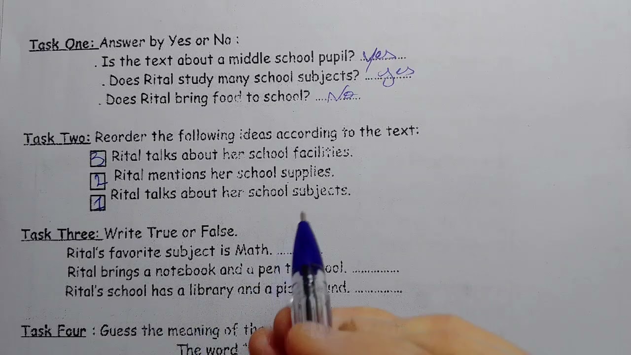 اختبار الفصل الثاني في مادة اللغة الإنجليزية للسنة الأولى متوسط  #اختبارات وضعية ادماجية #2026 