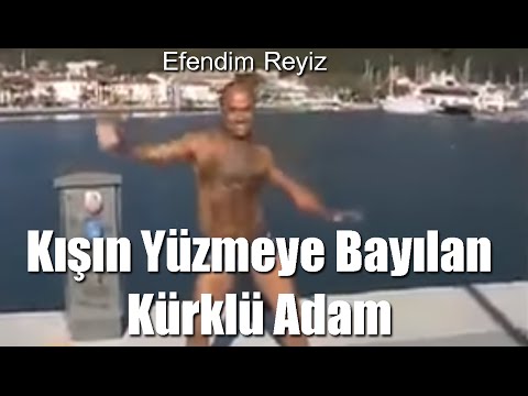 Kışın Yüzmeye Bayılan Kürklü Adam