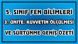 5 Sinif Fen Bilimleri 3 Unite Kuvvetin Olculmesi Ve Surtunme Genis Ozeti Youtube