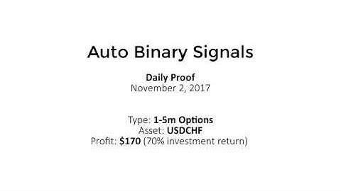 Auto Binary Signals (Main ABS) Video 1 Live Trading - November 2nd 2017
