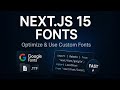 Next.js: Optimize & Use Google + Local Custom Fonts