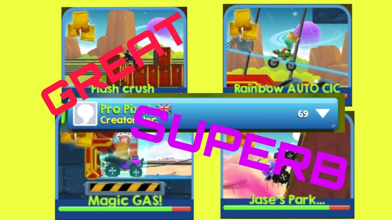 [Big Bang Racing] Pro Pixel's levels! SUPERB YouTube