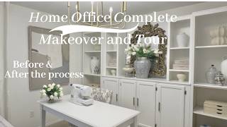 Home Office Makeover | Using what you Have to Decorate Thrifted DIY