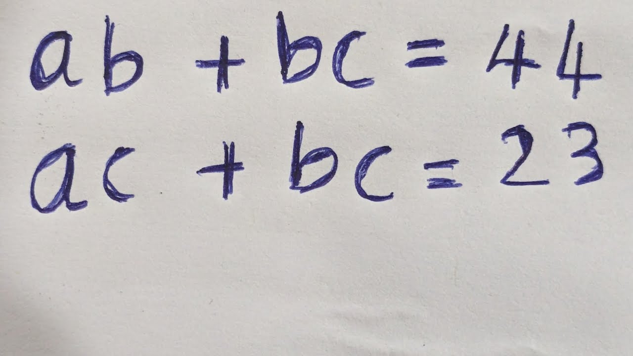 A nice Algebraic problem | math olympiad - YouTube