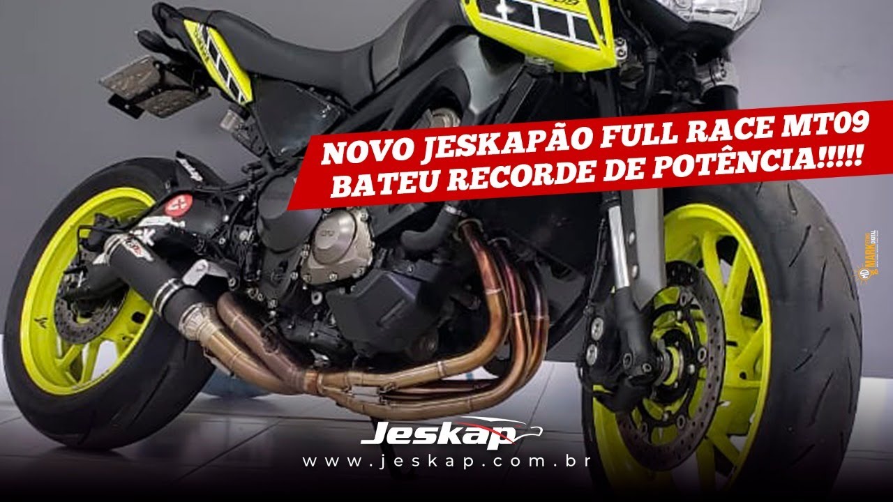 + DE 131CV 😱😱 NOVO JESKAPÃO FULL RACE MT09 BATEU RECORDE DE POTÊNCIA!!!!!