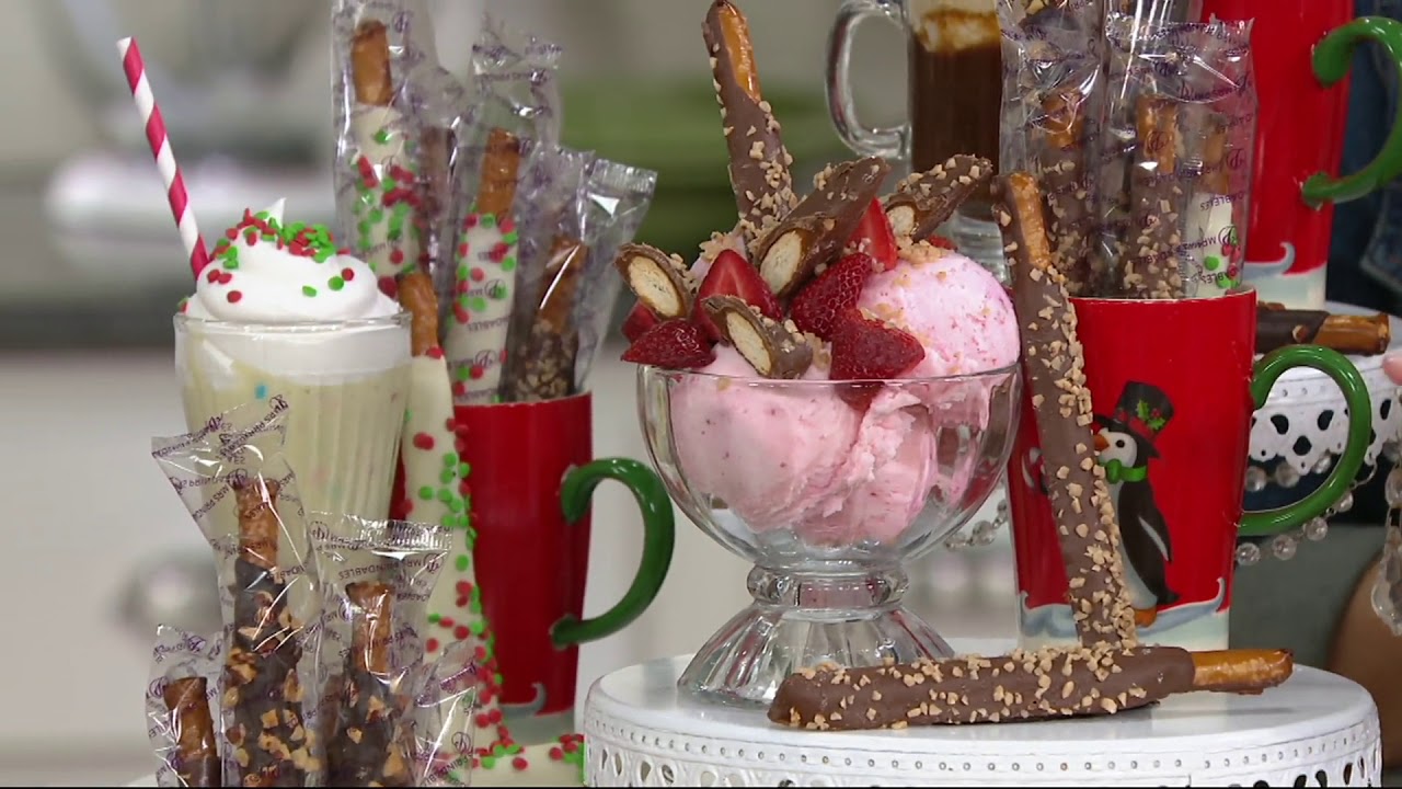 Mrs. Prindables 24-pc Caramel and Chocolate Dipped Holiday Pretzels on ...