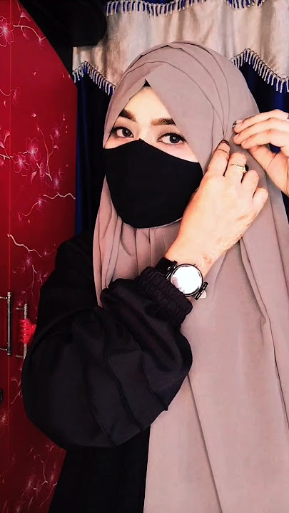 Beautiful Layered Hijab Tutorial 🥰 #shorts
