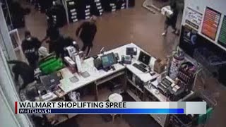 Police release video of over 20 shoplifters storming Walmart