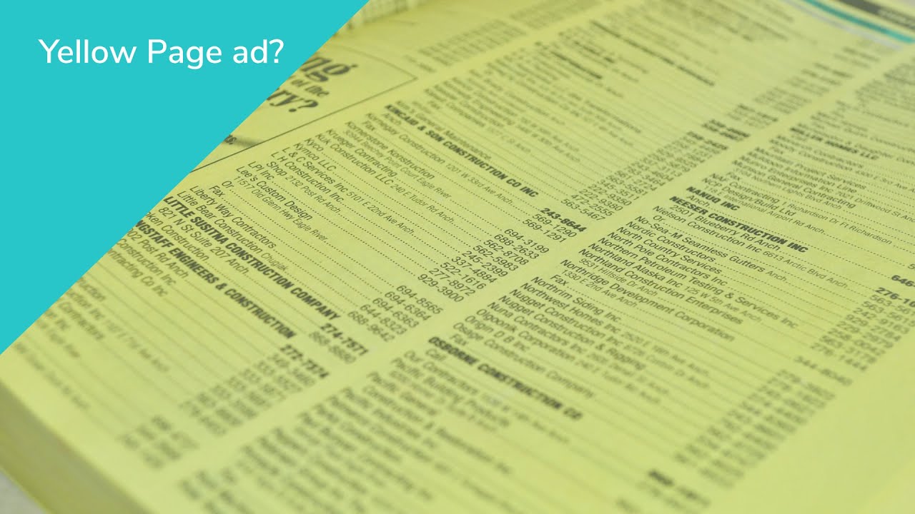 Should I purchase a yellow page ad? YouTube