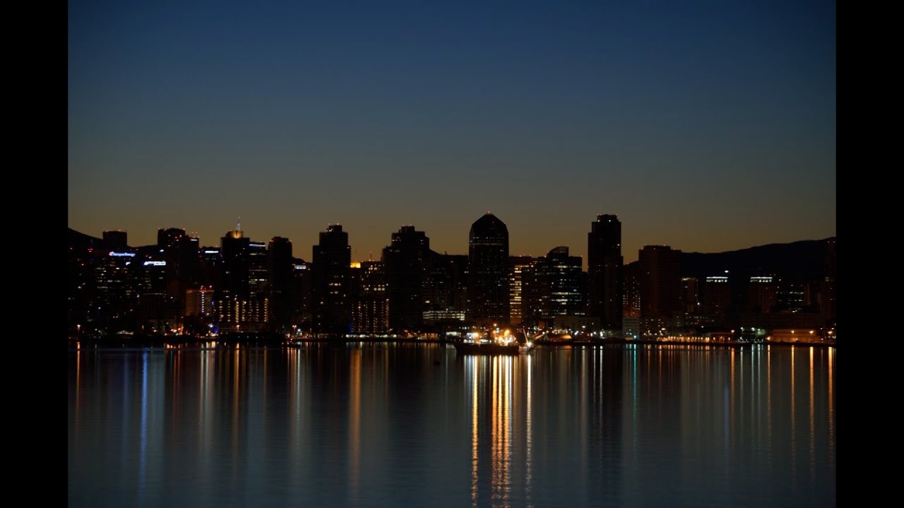 San Diego, California Skyline Day and Night HD