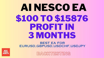 Ai Nesco EA MT4 Forex Robot $100 To $15876 Profit In 3 Months | Best forex robots