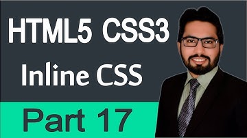 Html Css Tutorial in Urdu Hindi Web Design Tutorial for Beginners | Inline CSS | Part 17