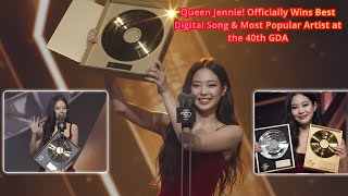 Download Lagu Queen Jennie! Officially Wins Best Digital Song \u0026 Most Popular Artist at the 40th GDA MP3