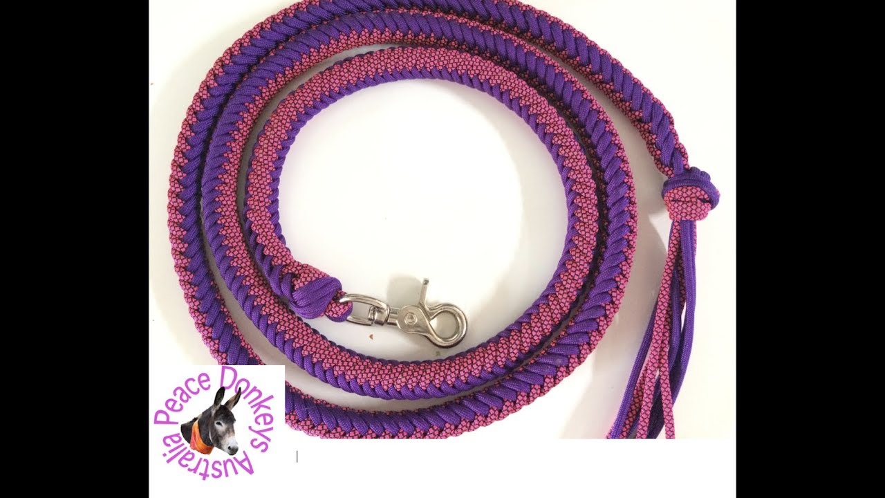 How To Make Paracord Round Braid Reins 8 Strands With Mathew Walker Knot Youtube