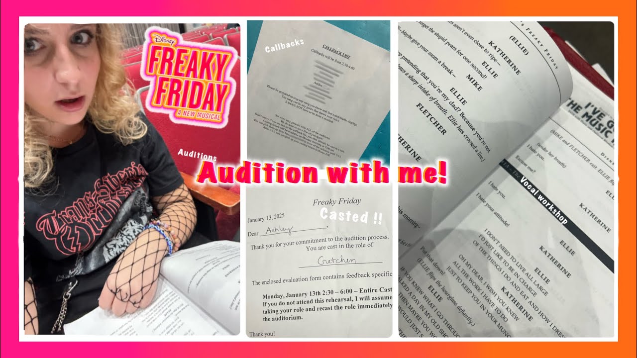 Auditon with me! | FREAKY FRIDAY SCHOOL MUSICAL AUDITIONS VLOG