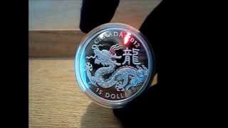 Hong Kong Silver Coins Canadian Year Of The Dragon Silver Coin 2012