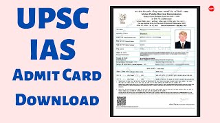 #upsc  UPSC IAS admit card || IAS call letter || UPSC hall ticket download | UPSC IAS ka admit cand