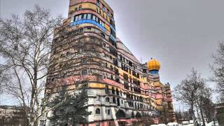 Waldspirale the residential building complex in Darmstadt, Germany, built in the 1990s. The name translates into English as forest 