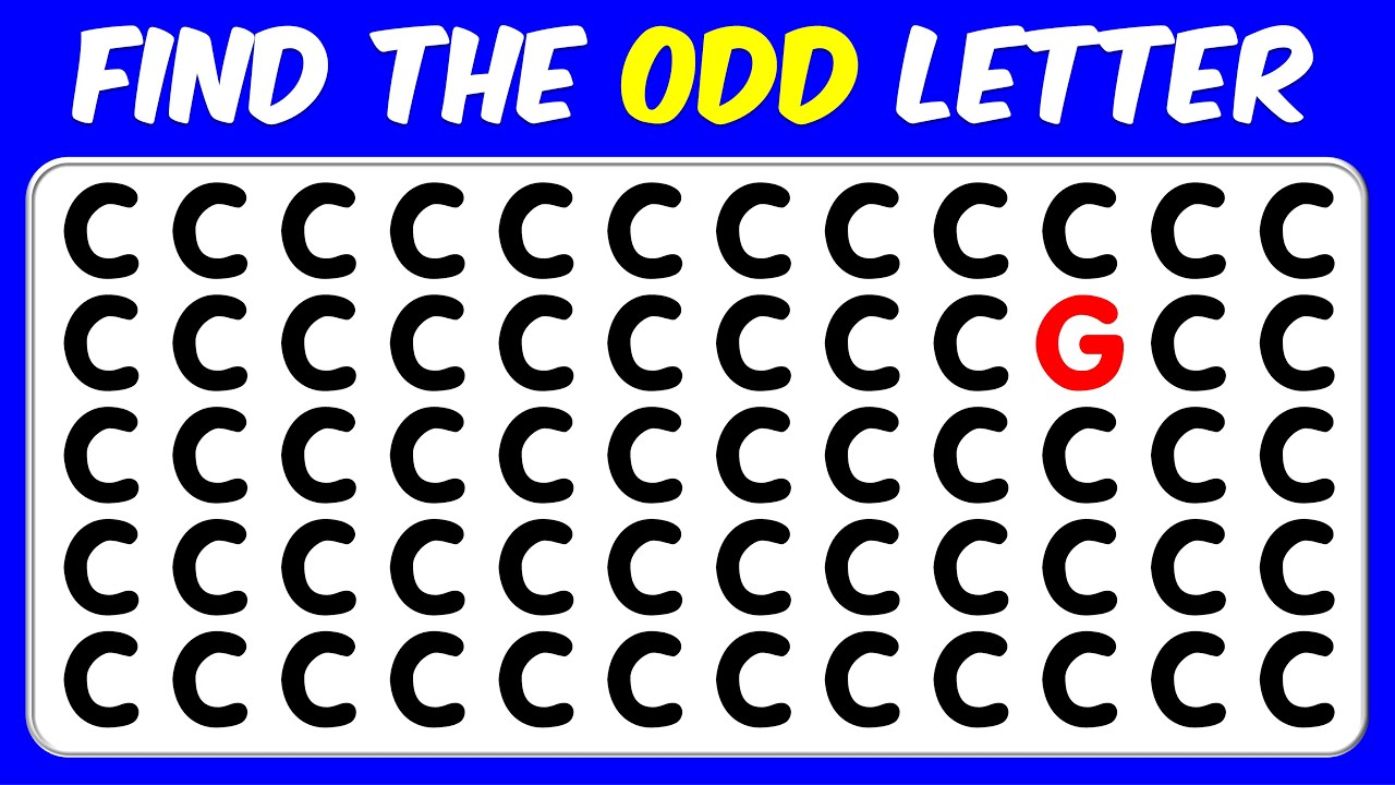 【Easy, Medium, Hard Levels】Can you Find the Odd Emoji out & Letters and ...