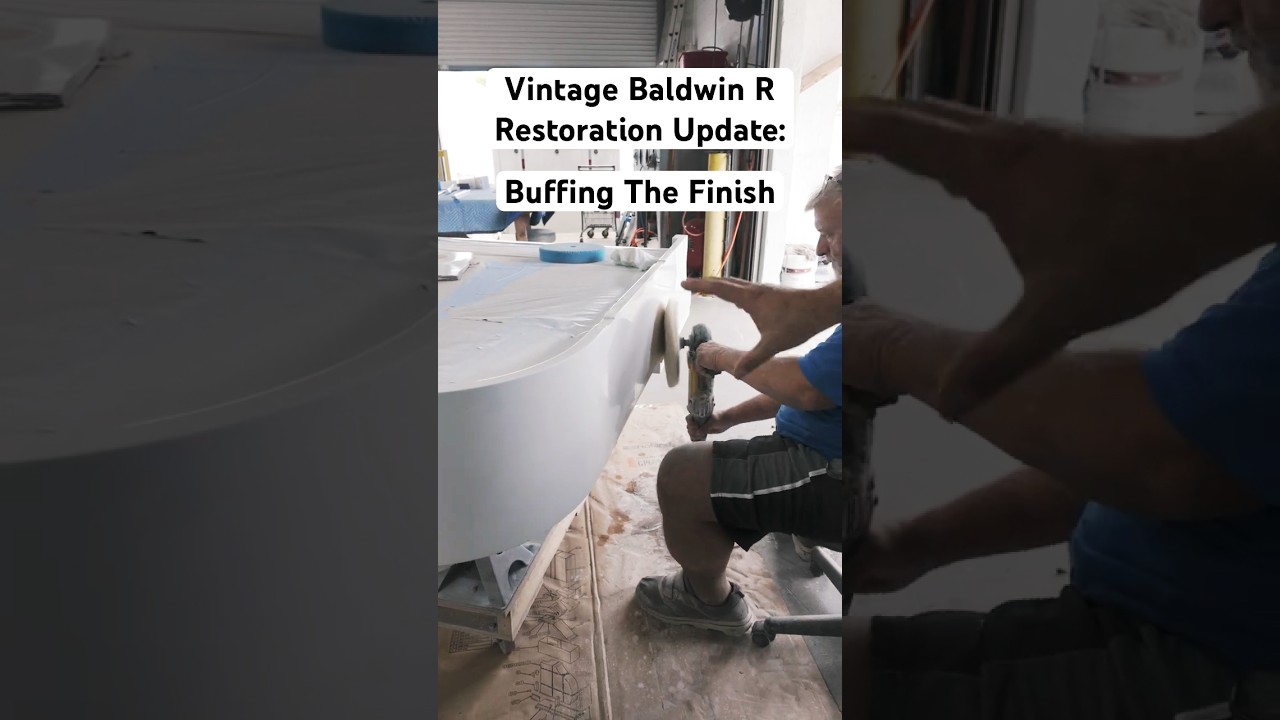 Watch the Final Step in the Restoration of this Vintage Baldwin R Piano - Buffing!