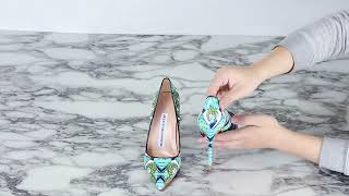 KAIRE Tribal Print Red Sole High Heel Stilettos Pumps - 10cm - JESSICABUURMAN