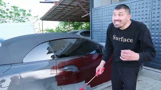 Sefa kındır Mami emenin arabasini boyuyor