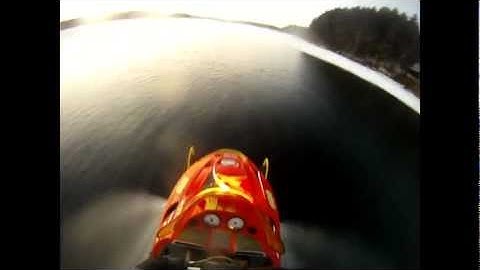 Water skipping in Dorset Polaris xcsp 600 go pro 2012