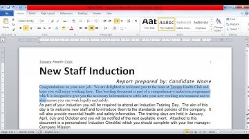 IGCSE ICT October Series 2016 Paper 2 - Part 3(MS Word)