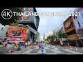 [4K] Thailand Songkran 2021 (No Water Festival) around Siam Square in Bangkok
