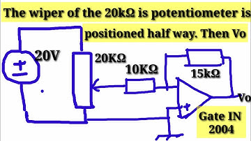 GATE 2004 IN PAPER Operational Amplifier Solved Problem