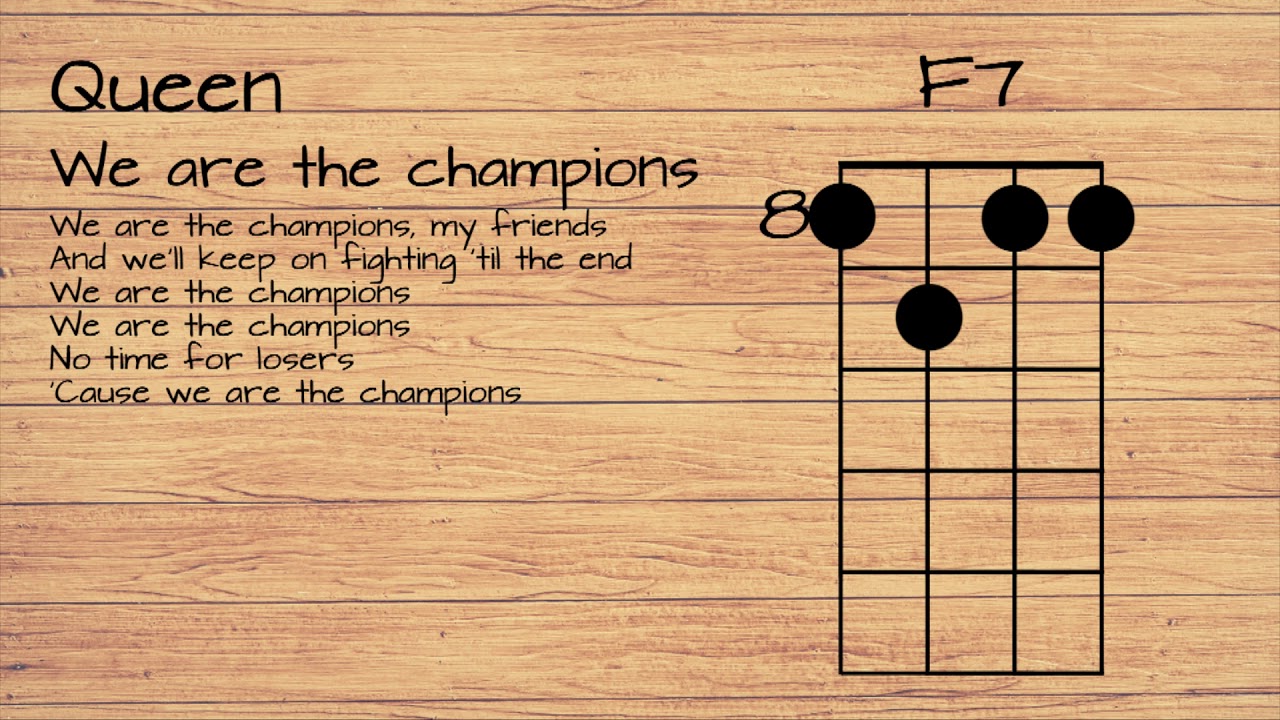 we are the champions guitar chords