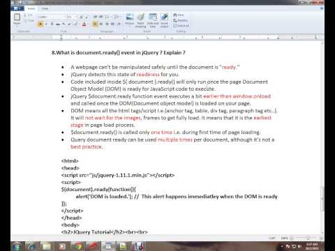 WHAT IS DOCUMENT READY EVENT   JQUERY