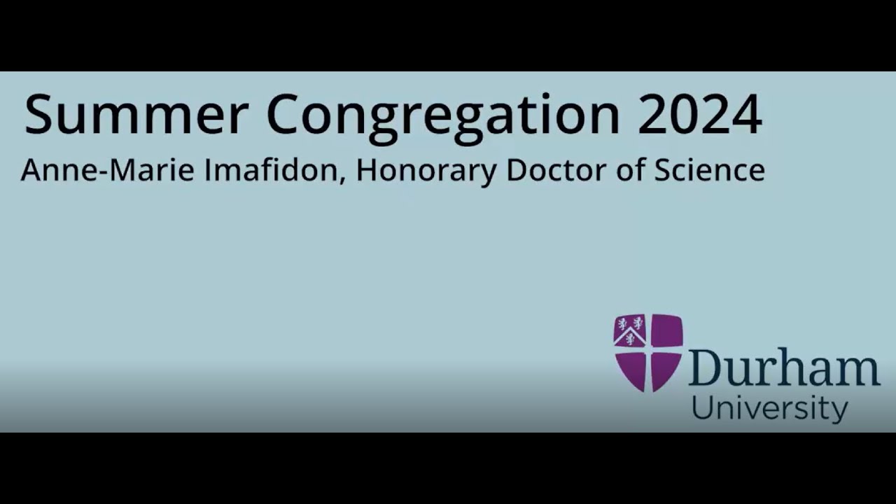 Dr Anne-Marie Imafidon, Honorary Doctor of Science, Durham University