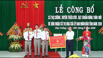 Xã Thọ cường - Triệu sơn - Thanh hóa đạt chuẩn nông thôn mới và đón cờ thi đua UBND Tỉnh 2020.