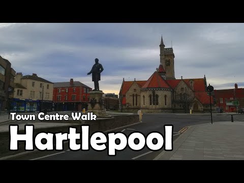 Hartlepool Town Centre Walk | Let's Walk 2020