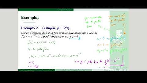 Cálculo Numérico: Método do Ponto Fixo - Exemplo