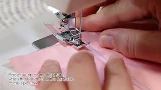 Singer 8280 Tutorial How To Use A Zipper Foot