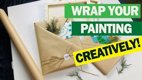 How to wrap painting/book/poster/magazine - creative gift wrapping ideas