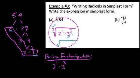 HA2 7.2.3,  Simplest form of a radical expression