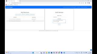 Trade tracker application Series 5  (Add Mentors page ) screenshot 2