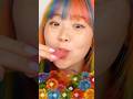 These mini crystal gummy rock balls are amazing! 😻 #asmr #mukbang #crystals #candy #gummy