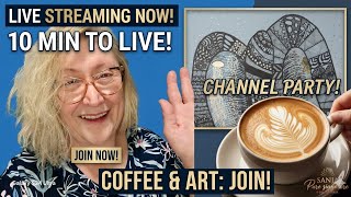 ☕ Coffee & Art Live! ON May,24th Our Channel Party! 🎉 Nana’s Fluid Reflection Art #livestreamings