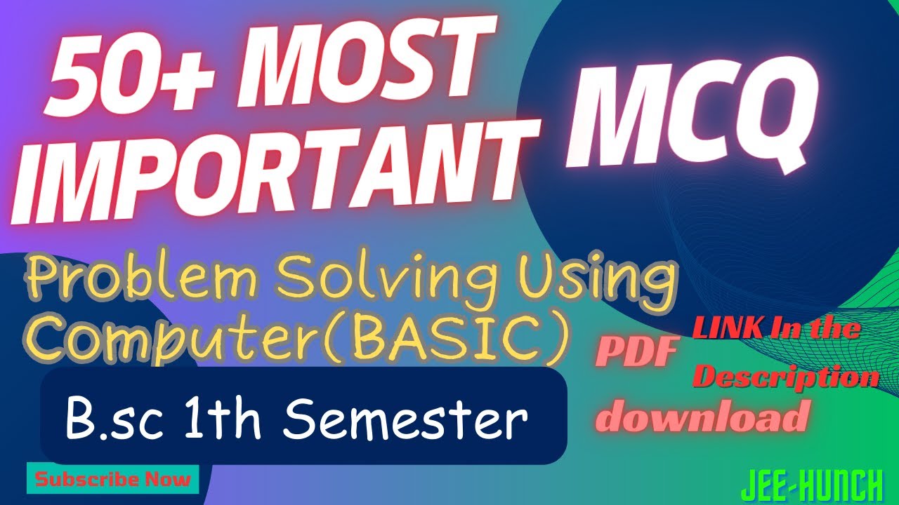 problem solving using computer mcq