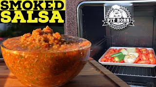 By request we made some smoke roasted salsa in our pit boss vertical
pellet smoker and wow... not only was it easy to do absolutely
delicious. used...