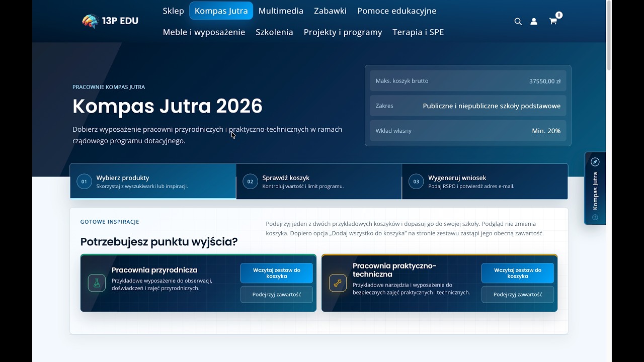 Generator wniosków - pracownie Kompas Jutra