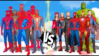 TEAM SPIDERMAN FIGHT WITH TEAM AVENGERS 2012 - EPIC BATTLE