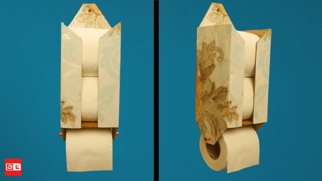Diy Toilet Paper Holder Stand | Waste Paper Crafts | Cardboard Crafts ...