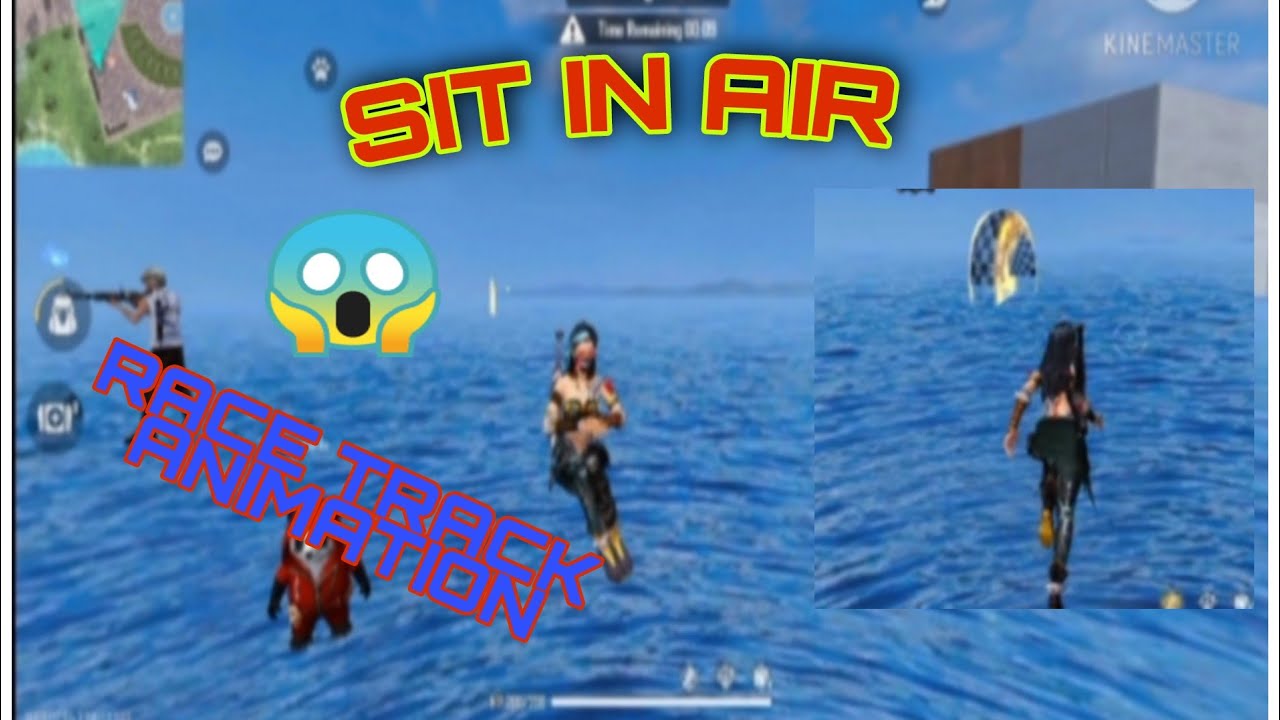 Free Fire New Bug In Training Ground Sit In Air / Race Track Animation ...